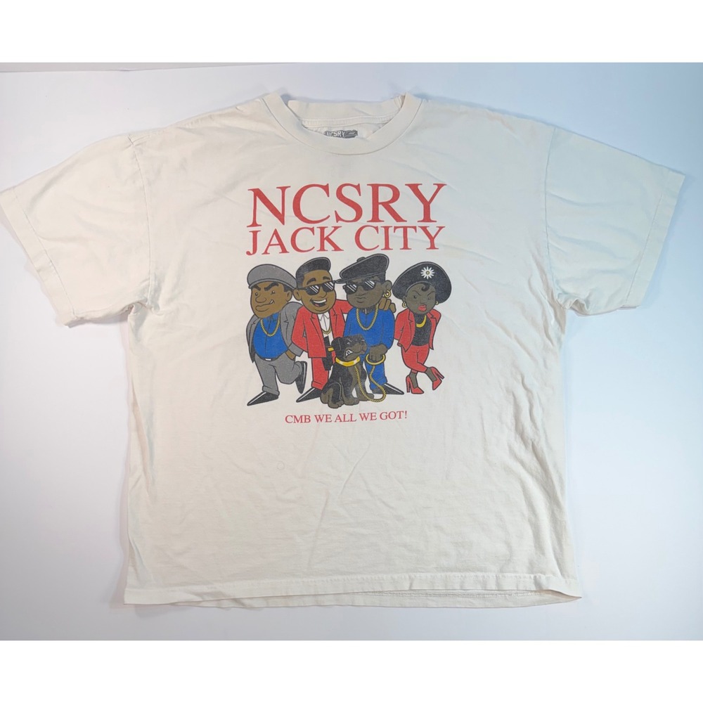NCSRY Jack City CMB We All We Got Graphic T-Shirt Mens XXL Cream Streetwear